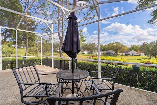 view of sunroom