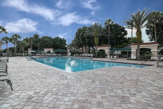 view of pool with a patio