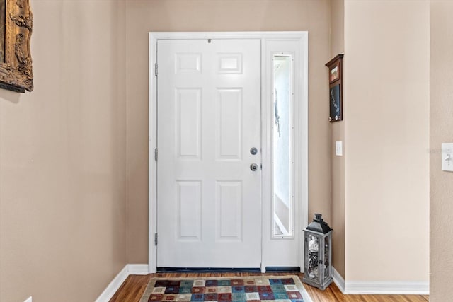 foyer with hardwood / wood-style floors