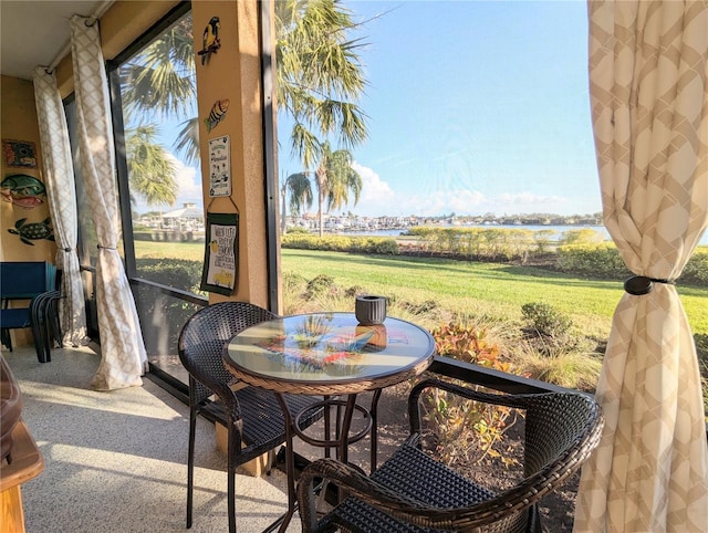 view of sunroom