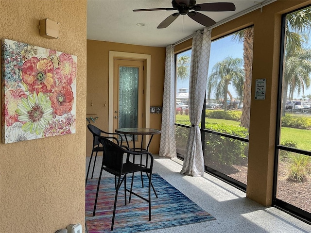 view of sunroom