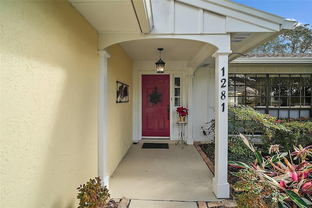 view of doorway to property