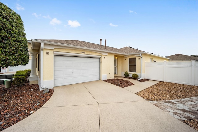 ranch-style house with a garage