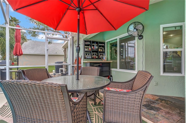 view of sunroom