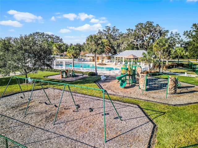 view of jungle gym