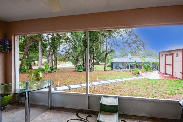 unfurnished sunroom with a healthy amount of sunlight