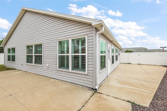 view of home's exterior featuring a patio