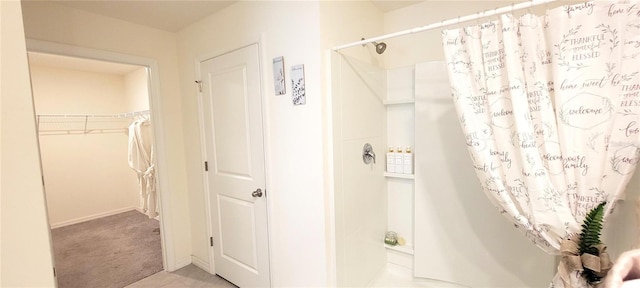 bathroom with walk in shower