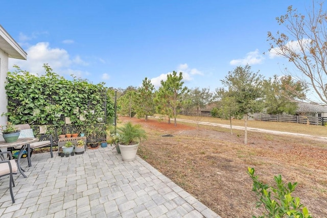 view of yard with a patio