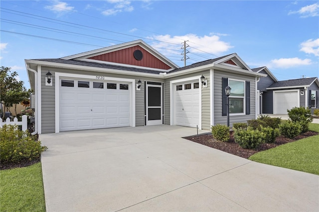 ranch-style house with a garage