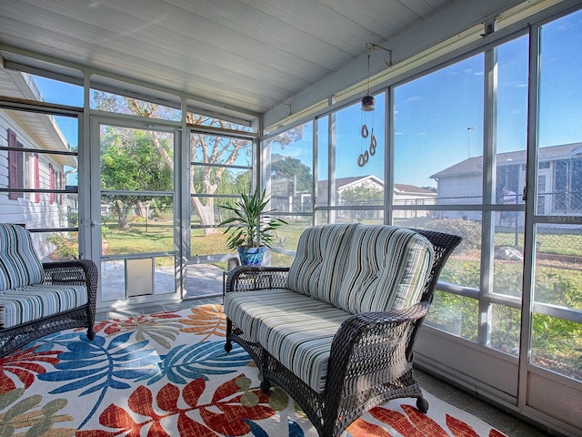 view of sunroom