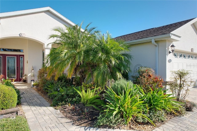 view of home's exterior with a garage