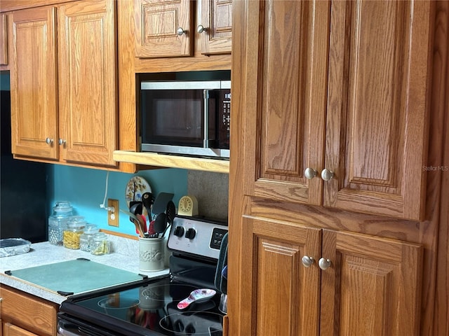 kitchen with electric range