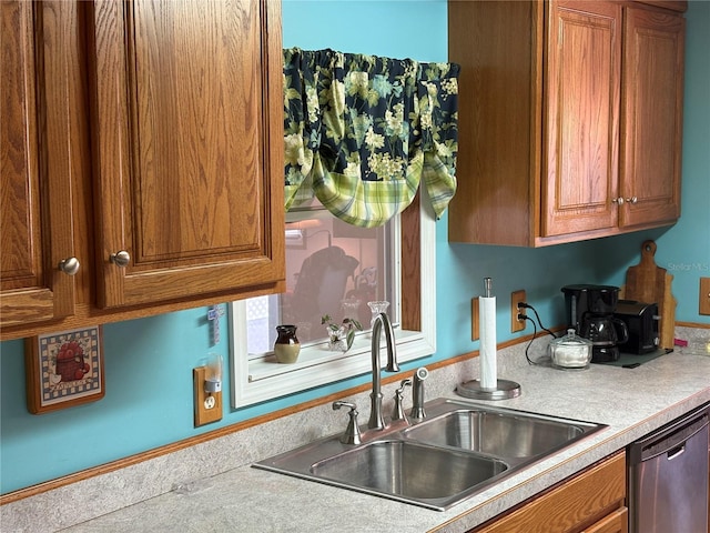 kitchen with dishwasher and sink