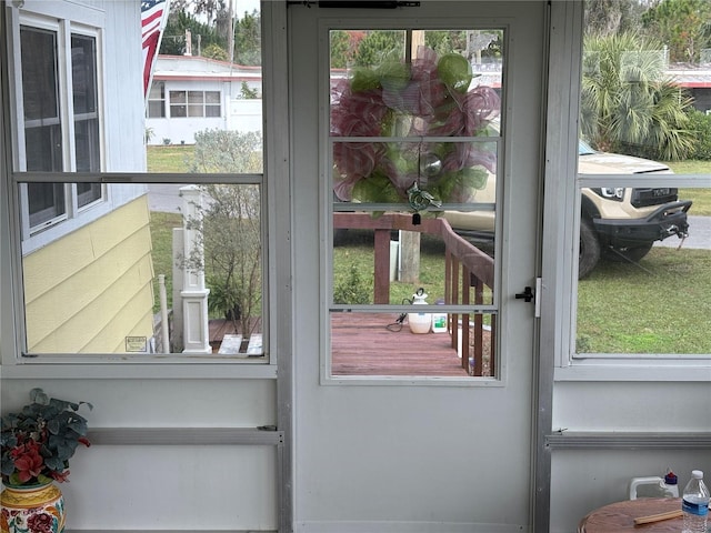 view of doorway to outside