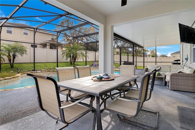 view of sunroom