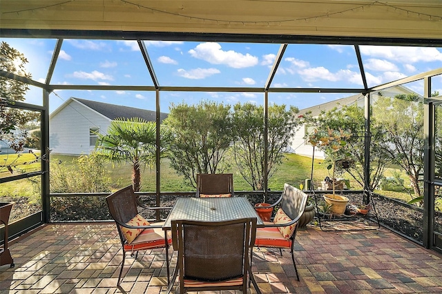 sunroom / solarium with a healthy amount of sunlight