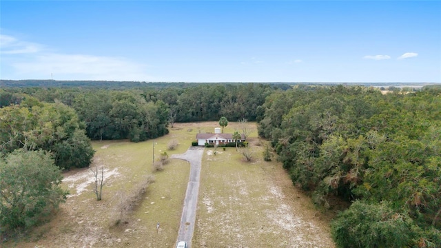 aerial view with a rural view