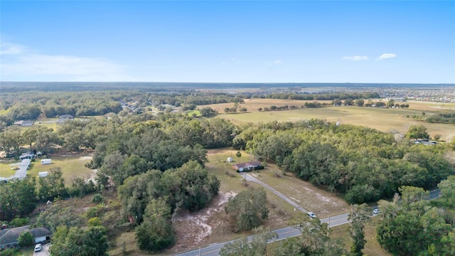 aerial view with a rural view