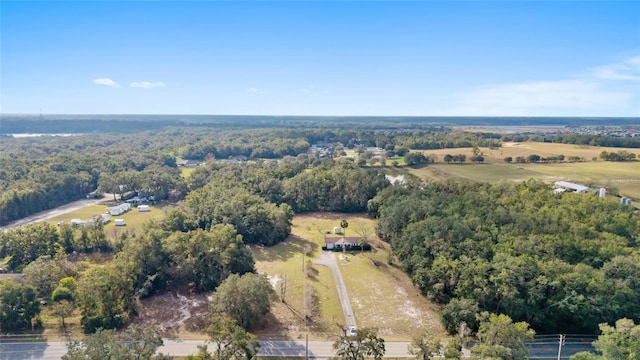 aerial view with a rural view