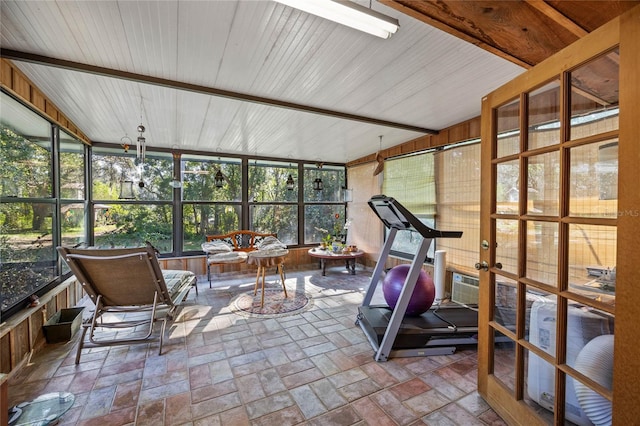 view of sunroom / solarium