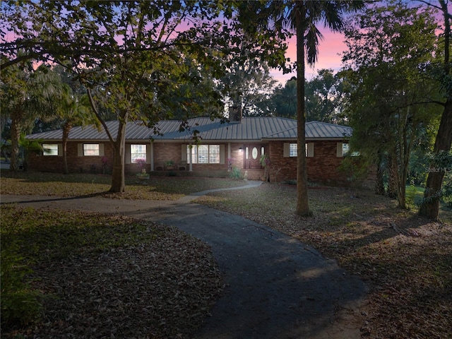 view of ranch-style home