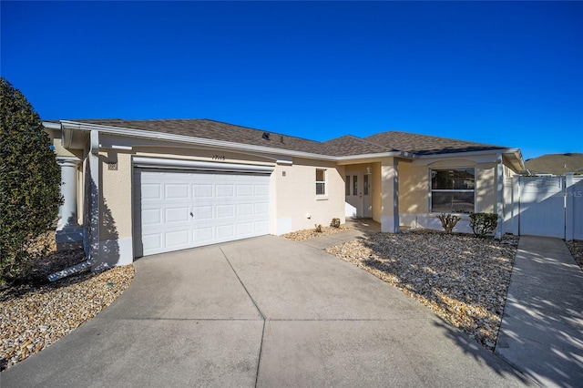 view of front facade featuring a garage