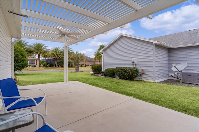 view of patio / terrace with a pergola