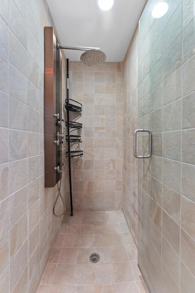 bathroom featuring an enclosed shower