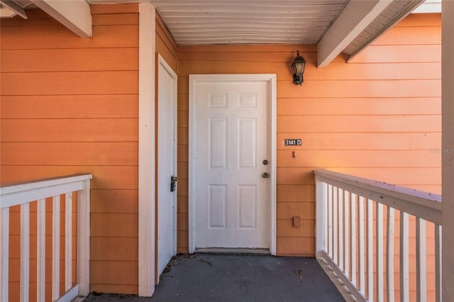 view of doorway to property