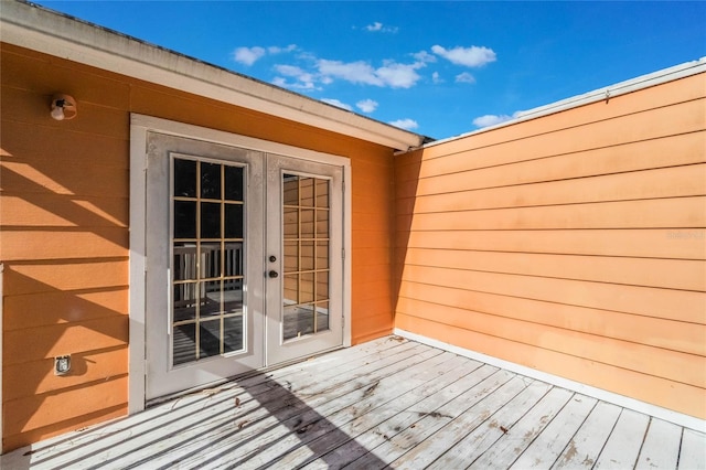 deck with french doors