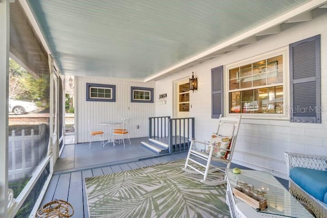 view of sunroom