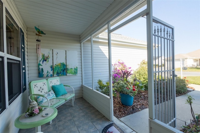 view of sunroom