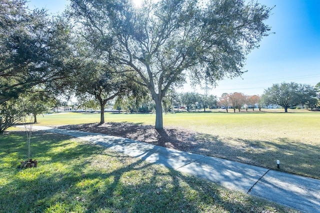 view of community featuring a yard