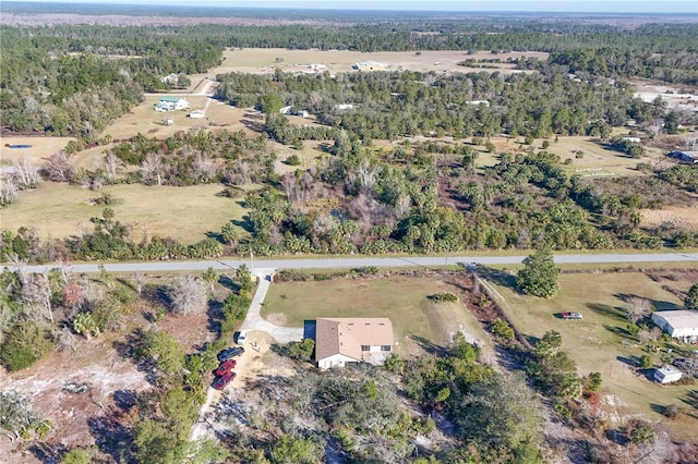 aerial view featuring a rural view