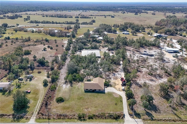 bird's eye view with a rural view