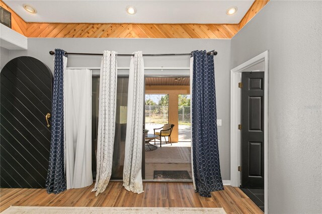 bedroom featuring hardwood / wood-style flooring