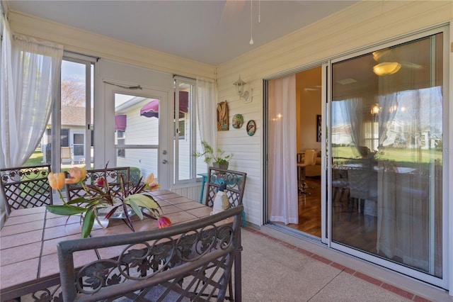 view of sunroom / solarium