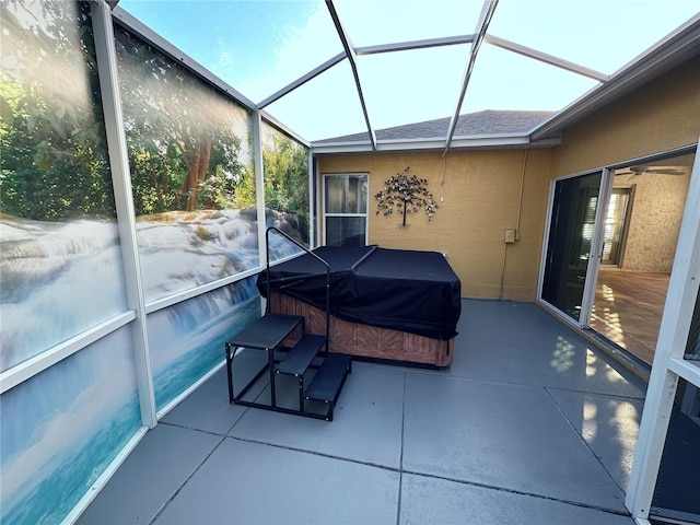 view of sunroom