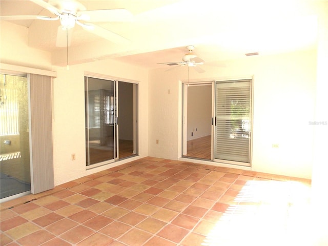 view of patio / terrace with ceiling fan