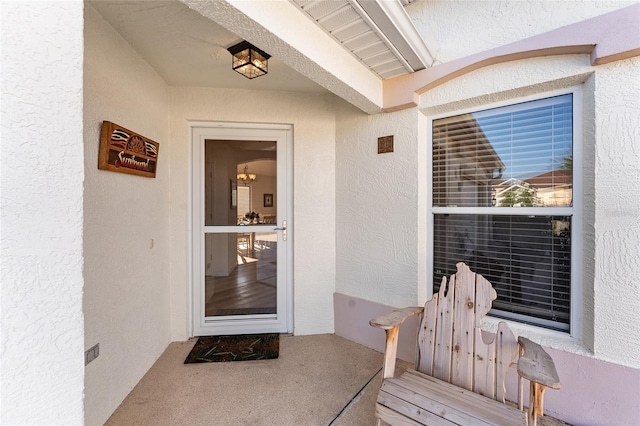 view of doorway to property