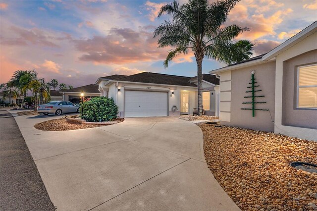 view of front of home featuring a garage