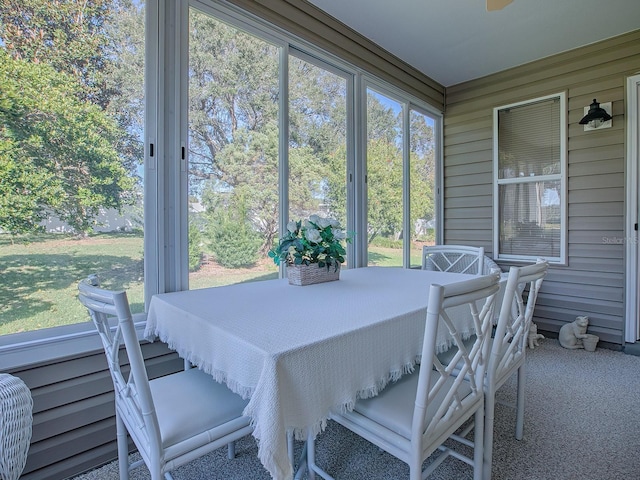 view of sunroom / solarium