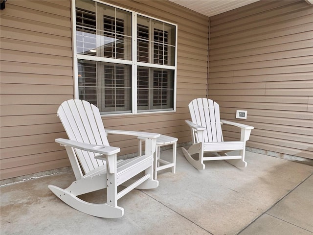 view of patio with a porch