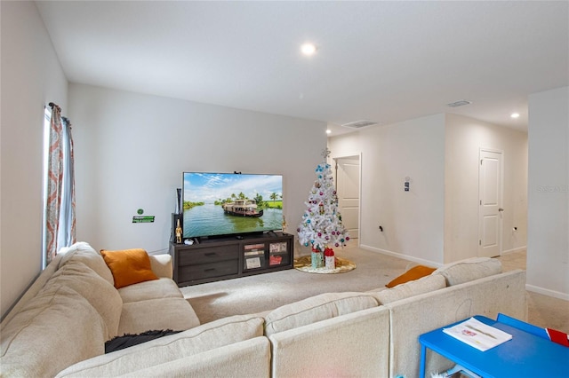 view of carpeted living room