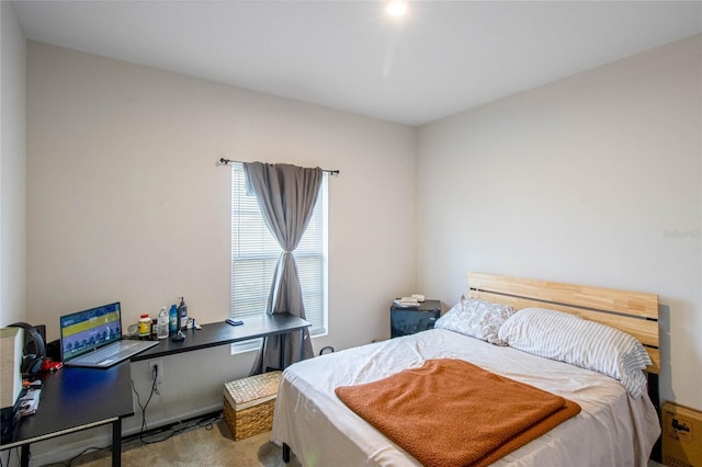 view of carpeted bedroom