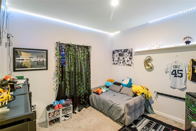 view of carpeted bedroom