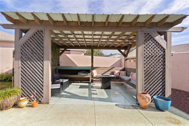 view of patio / terrace featuring outdoor lounge area