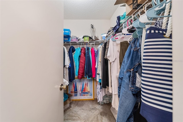 view of walk in closet