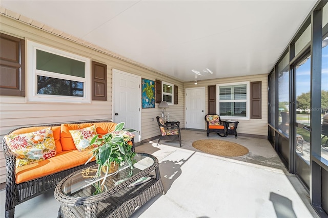 view of sunroom